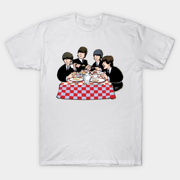 Breakfast with The Beatles T-Shirt by Parisi Studios